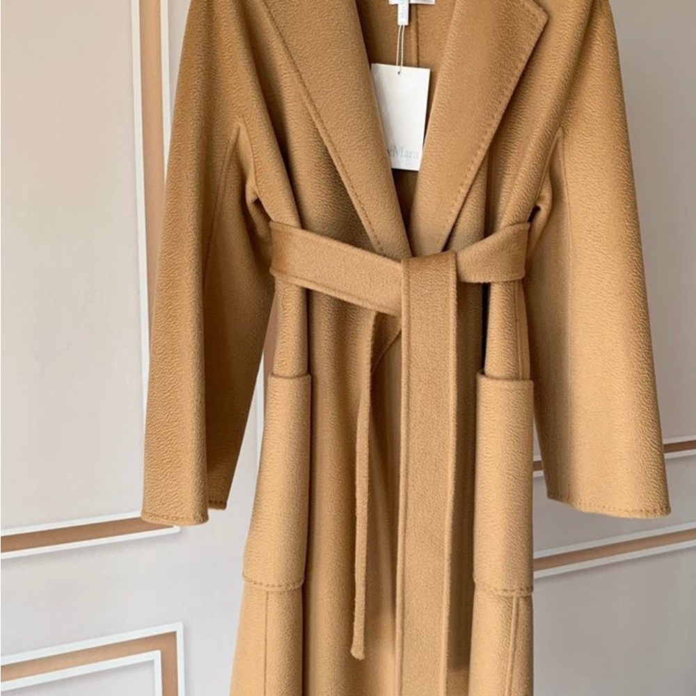 Camel Double-Sided Cashmere Style Belted Coat | Luxury Inspired